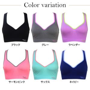 成型カップ付き スポーツブラジャー ノンワイヤ...の詳細画像2