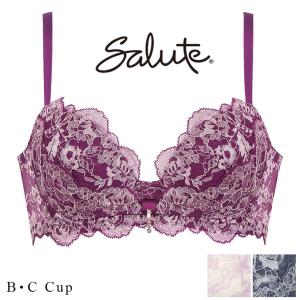 サルート Salute ワコール Wacoal ブラジャー 20シリーズリボンブラ 3/4 BCカップブラ BTJ720 定番 バストを寄せてキレイな谷間をメイク 脇高 レース インポート