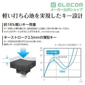 エレコム 無線 薄型 フル キーボード & マ...の詳細画像5