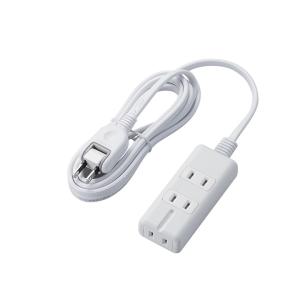 エレコム 電源タップ 延長コード スタンダード雷サージ付 磁石タップ 3口 2m 磁石タップ マグネット ほこり防止シャッター 3個口  ホワイト 2.0m┃T-KM01-2320WH