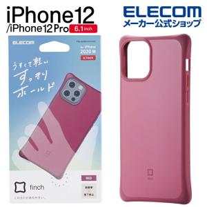 iPhone12/iPhone 12 Pro ケース ハイブリッド finch すっきりホールド 新型 6.1 インチ カバー クリア おしゃれ 透明 finch レッド エレコム┃PM-A20BHVHH1RD