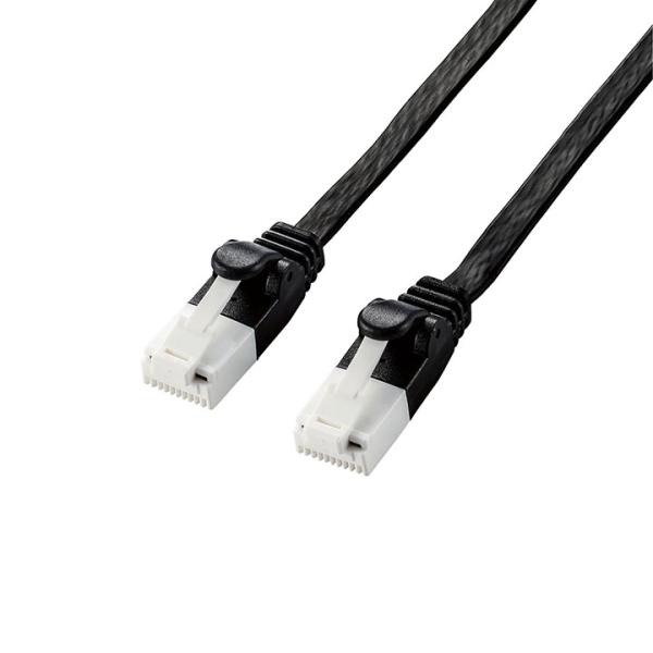 エレコム Cat6A準拠 LANケーブル  ランケーブル フラット インターネットケーブル ケーブル...