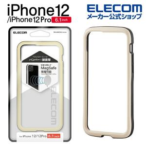 エレコム iPhone 12 / iPhone 12 Pro 用 ハイブリッド ケース TOUGH SLIM LITE バンパー アイフォン アイボリー┃PM-A20BTSLBIV