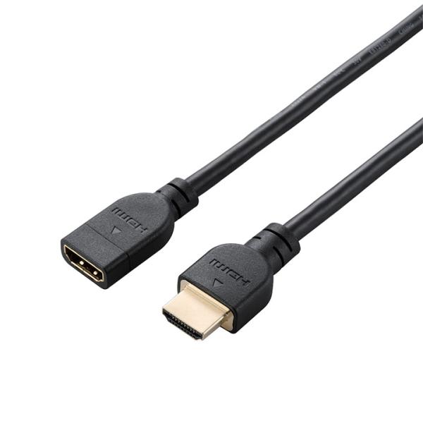エレコム HDMI延長ケーブル 4K 60P 対応 HDMI 延長 ケーブル 0.5m ブラック D...