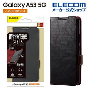 Galaxy A53 5G (SC-53C SCG15) 用 ソフトレザーケース 磁石付き 耐衝撃 ステッチ ギャラクシー┃PM-G224PLFYBK アウトレット エレコム わけあり 在庫処分｜elecom