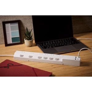 エレコム USBタップ 2.5m 6個口 45...の詳細画像4
