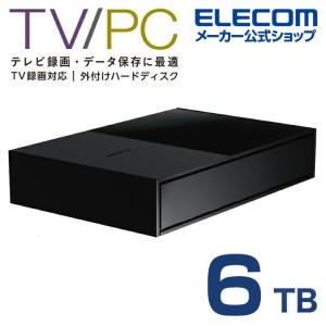 エレコム TV向け 外付け ハードディスク HDD ELECOM Desktop Drive USB3.2(Gen1) 6.0TB Black ブラック 6TB┃ELD-GTV060UBK｜elecom