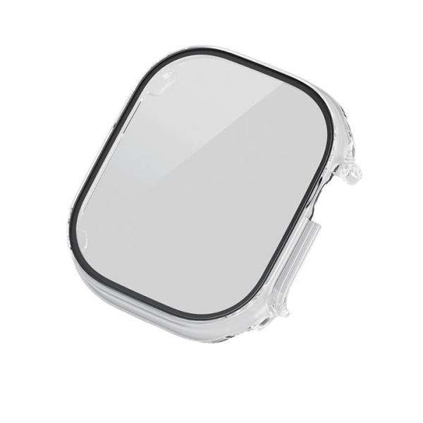 エレコム Apple Watch Ultra 49mm 用 フルカバーケース プレミアムゴリラガラス...