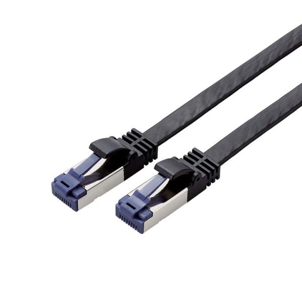 エレコム Cat8準拠 LANケーブル 3m フラット ツメ折れ防止 ランケーブル インターネットケ...