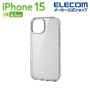 エレコム iPhone 15 用 ハイブリッドケース iPhone15 2眼 6.1 インチ ハイブリッド ケース カバー スタンダード クリア┃PM-A23AHVCKCR｜elecom