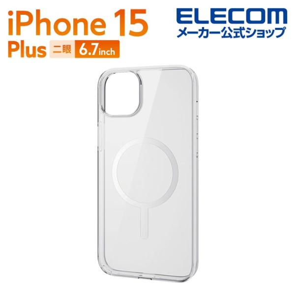 エレコム iPhone 15 Plus 用 ハイブリッドケース MAGKEEP iPhone15 P...