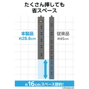 エレコム 電源タップ 10個口 一括 スイッチ...の詳細画像4