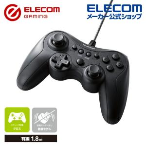 エレコム ELECOM GAMING 有線 スタンダード ゲームパッド GP20X Xbox系配置 軽量 Xinput スティックモード切替 連射 ブラック┃JC-GP20XBK｜elecom