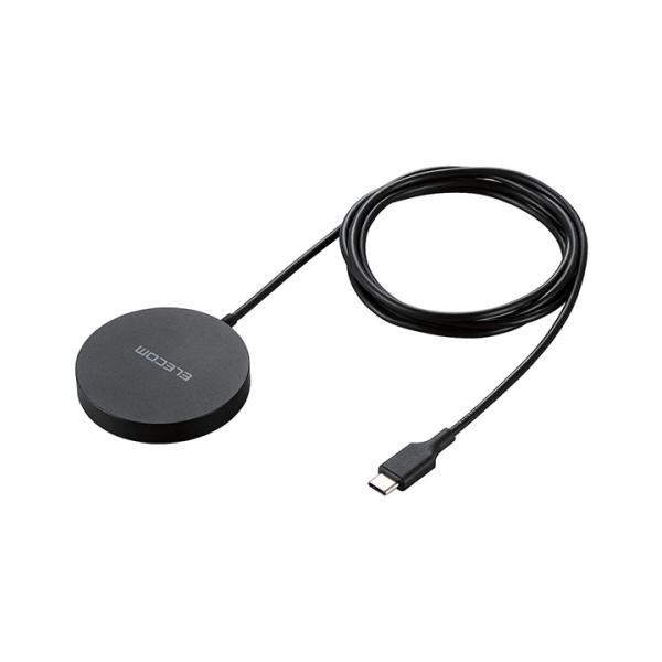 エレコム ワイヤレス充電器 マグネットQi2規格対応 15W 卓上 ブラック W-MA04BK