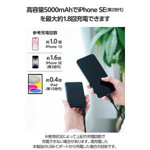 エレコム モバイルバッテリー 薄型コンパクト ...の詳細画像4