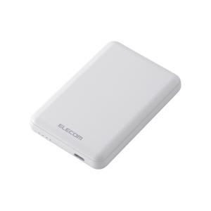 エレコム モバイルバッテリー 超コンパクト 5000mAh 3A USB Type-C×1 15W リチウムイオン電池 5000mAh USB Type-C入出力×1 ホワイト  EC-C15WH｜elecom