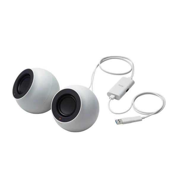 エレコム パソコン用 2.0ch スピーカー Stina 4.4W USB接続 ホワイト  SP-P...