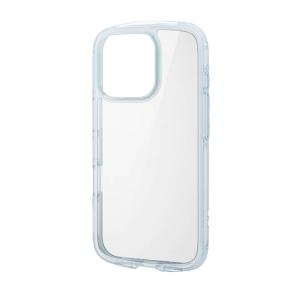 エレコム エレコム iPhone 16 Pro 用 TOUGH SLIM LITE ハイブリッド ケース カバー 背面クリア クリアブルー PMCA24CTSLAFCBU 在庫処分
