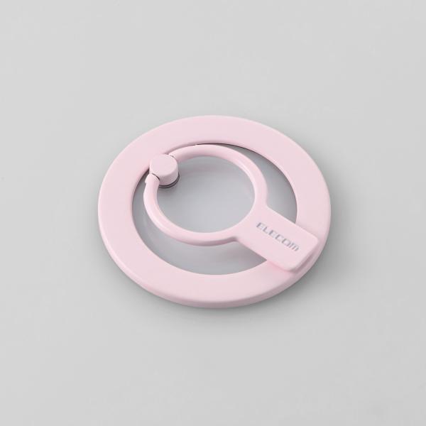 エレコム マグネット スマホリング MagSafe対応 スタンド ２WAY MAGKEEP ピンク ...