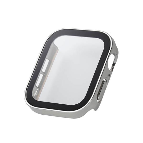 エレコム Apple Watch 44mm 用 フルカバーケース プレミアムガラス 高透明 防水 A...