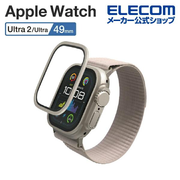 Apple Watch 49mm 用 ガラスフィルム アルミフレーム 高透明 治具付 AppleWa...