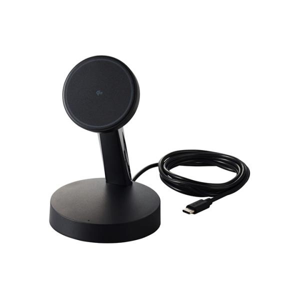 エレコム ワイヤレス充電器 マグネットQi2規格対応 ワイヤレス充電器 15W スタンドタイプ 1....