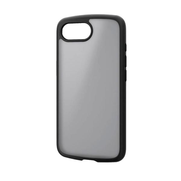 エレコム iPhone 16e 用 ケース フレームカラー マットブラック ハイブリッド ケース カ...