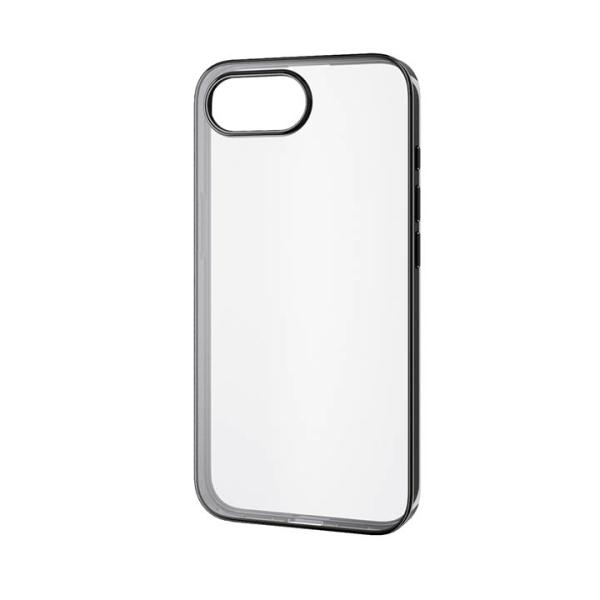エレコム iPhone 16e 用 ソフトケース サイドメッキ メタルステッカー付 iPhone16...