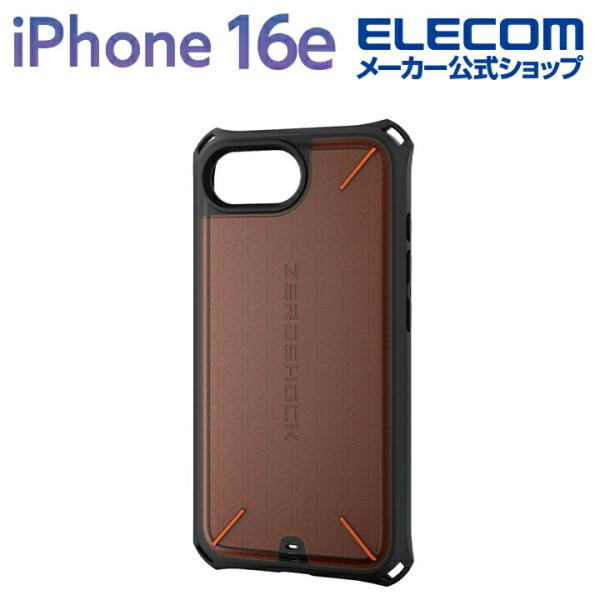エレコム iPhone 16e 用 ZEROSHOCK ケース 特殊素材D3O iPhone16 e...