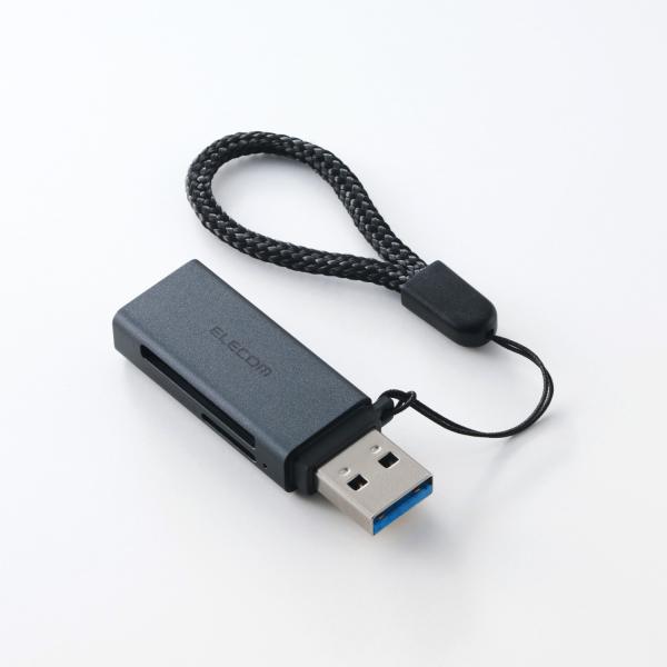 エレコム メモリリーダ USB-A 直挿しメモリーカードリーダー UHS-I SD+microSD用...