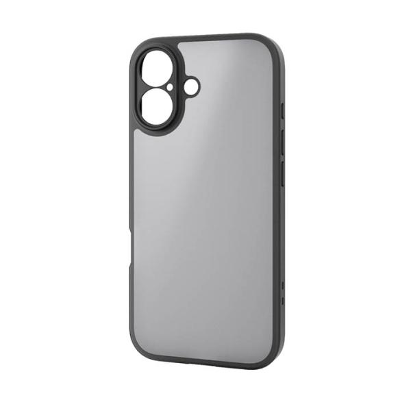 エレコム iPhone 17 用 ハイブリッドケース 極限 マットブラック(ラバーコート) メタルス...
