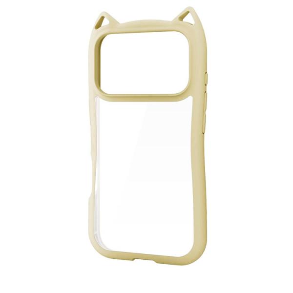 エレコム iPhone 17 Pro 用 ハイブリッドケース フレームカラー Cat メタルステッカ...