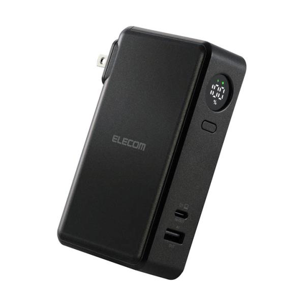 エレコム モバイルバッテリー AC充電器一体 10000mAh 67W C×1+A×1 リチウムイオ...