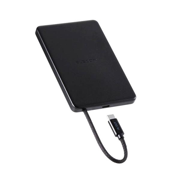 エレコム モバイルバッテリー ケーブル一体型 半固体 5000mAh 20W 半固体Li電池 USB...