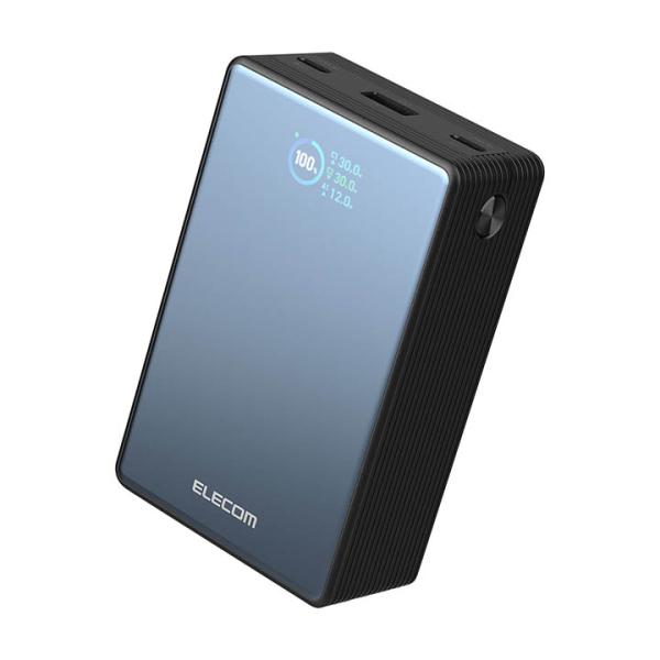 エレコム 半固体 モバイルバッテリー 20000mAh 67W 液晶表示 PC充電 半固体リチウムイ...