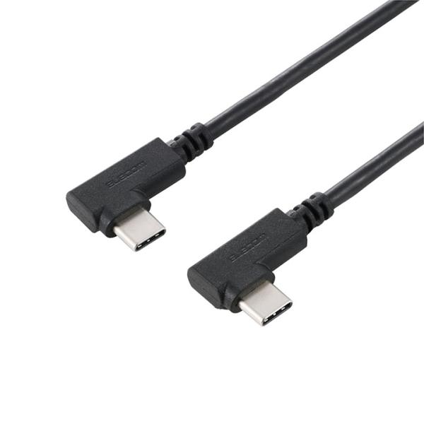 エレコム Type-Cケーブル やわらか 両端L字 タイプ C-Cタイプ 1.0m 認証品 USB ...