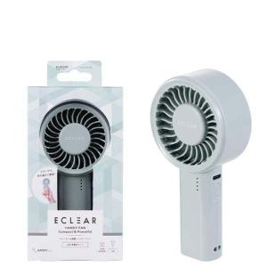 エレコム ハンディファン コンパクト 大風量 扇風機 リチウムイオン電池 5段階調整 ストラップ付 Type-C グリーン ELECOM FAN-U261GN
