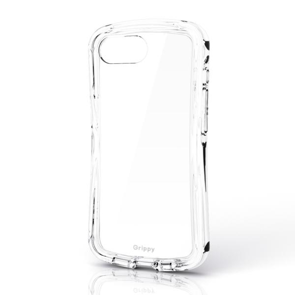 エレコム iPhone 17e 用 Grippy ハイブリッドケース オールクリア メタルステッカー...