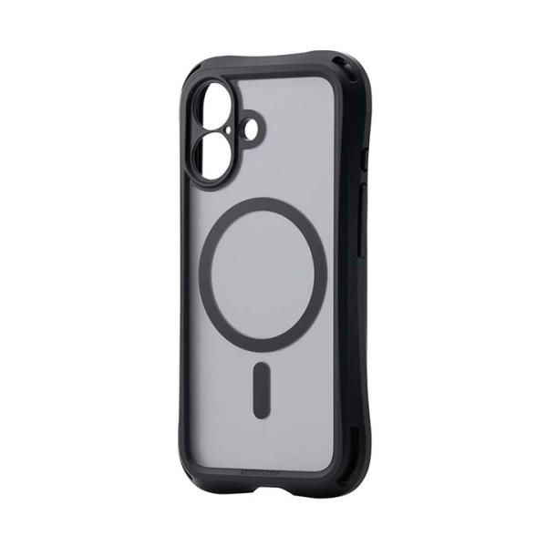 エレコム iPhone16 用 ZEROSHOCK LIMITED ケース MAGKEEP マットブ...