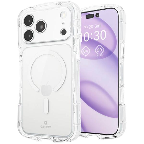 エレコム iPhone17 Pro Max 用 Grippy ハイブリッドケース オールクリア MA...