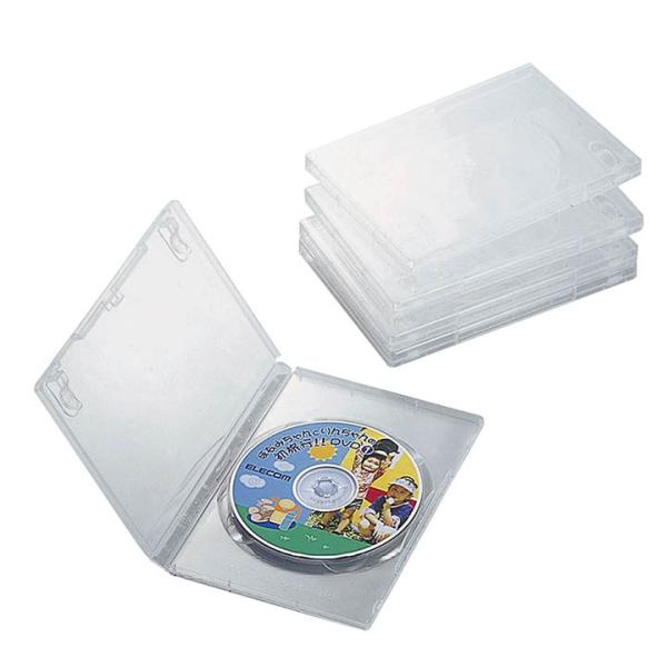 エレコム DVDケース CDケース DVD トールケース 分類に便利な背ラベル＆アイコンシール付 5...