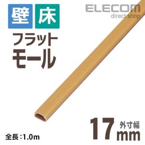 配線モール ケーブルカバー 1m フラットモール ブラウン