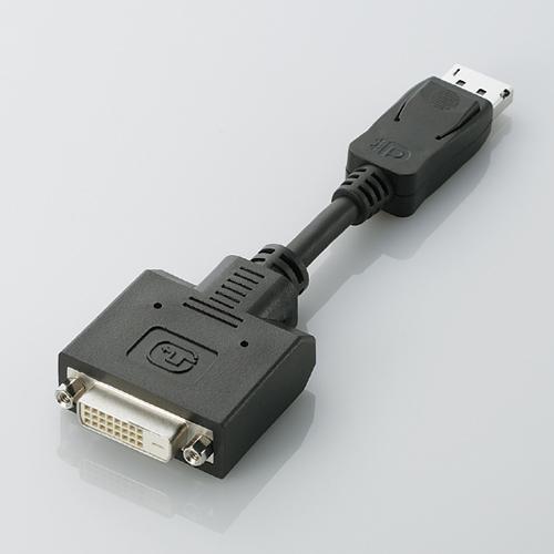 エレコム DisplayPortをDVI（DVI-D24ピン）に変換するアダプタ ブラック┃AD-D...