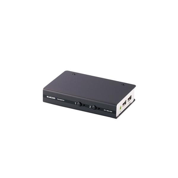 エレコム ワイド解像度に対応した2台のPC共有用DVI対応パソコン切替器  KVM-DVHDU2