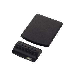 エレコム マウスパッド 低反発 COMFY リストレスト 付き ブラック ブラック MP-114BK