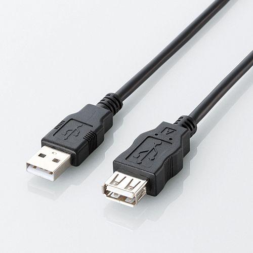 エレコム USBケーブル 5.0m エコUSB2.0延長ケーブル（AM-AFタイプ） ブラック 5....