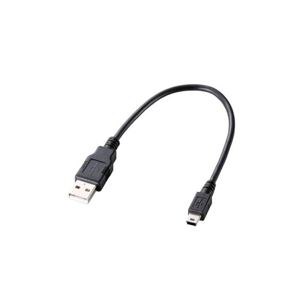 エレコム USBケーブル USB2.0ケーブル（A−mini-Bタイプ） ブラック 0.25m U2...