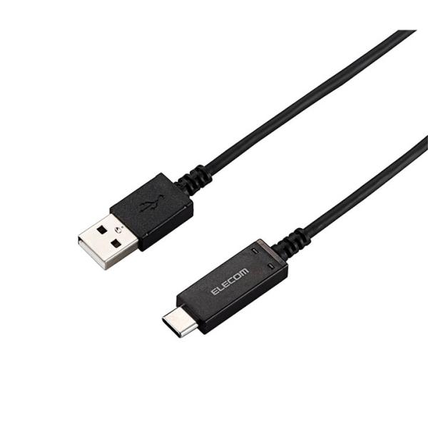 エレコム USBケーブル (Ａ‐Ｃ) 温度検知機能付き USB2.0ケーブル ブラック 最大5V/3...