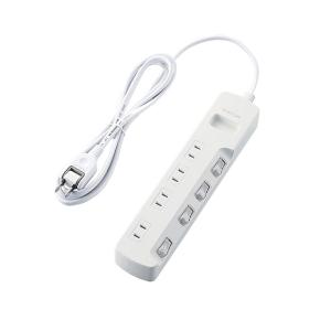 ELECOM（エレコム） 3極4口シャッタータップ 4個口 ホコリシャッター付