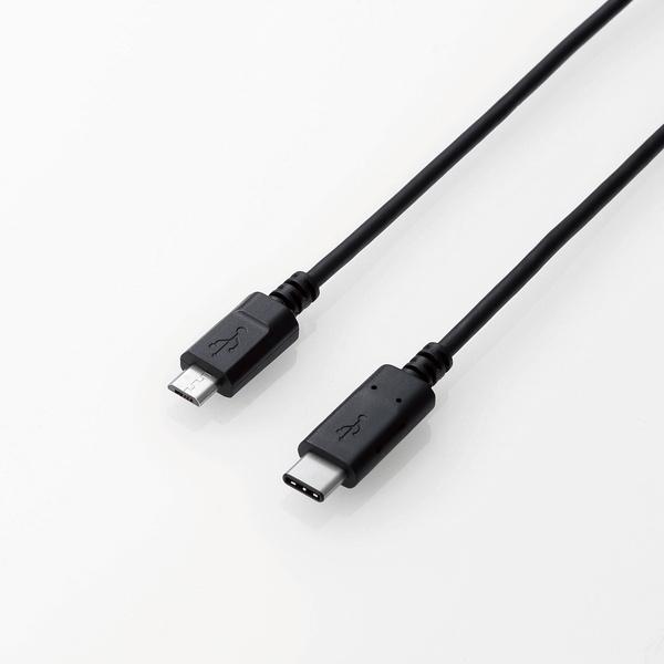 エレコム USB2.0 Type-Cケーブル（認証品、C-microB）/0.5m ブラック 0.5...